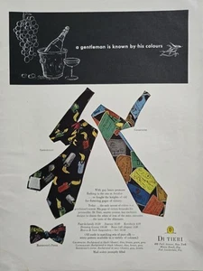 1954 Di Tieri Mens neckties bow ties candlelight champagne beethoven vintage ad  - Picture 1 of 1