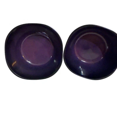 gibson everyday china Bowls Set Of Two Purple And Black - Image 1 of 4