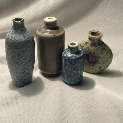 Лот из 4 антикварных фарфоровых табакерок Estate из частной коллекции - Изображение 1 из 4