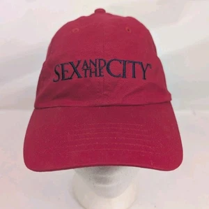 Vintage rote 1990er Sex & The City HBO Baseballmütze Strapback Serie Promo Kappe - Bild 1 von 6