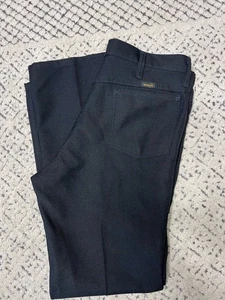 Wrangler Wrancher Black Dress Jeans 36 x 31 Black Flat Straight 828K - Picture 1 of 6
