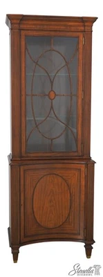 L70112: Gabinete de China Librería MAITLAND SMITH 2 Piezas con Incrustaciones de Bandas Foto 1 de 4