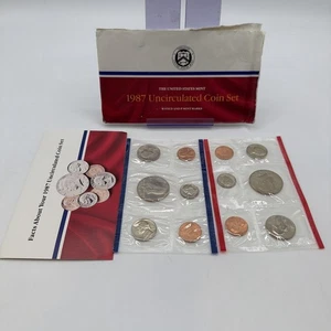 1987 P&D Mint Set with 12 Uncirculated US Coins & Envelope OGP - Picture 1 of 1