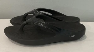 Oofos OOlala Womens Sz 10 Slide Recovery Comfort Sport Sandals Black / “Read” - Picture 1 of 9