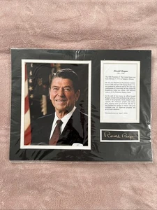 Ronald Reagan 11 x 14 Gedenkeinsatz (Rahmen nicht enthalten) - Bild 1 von 4