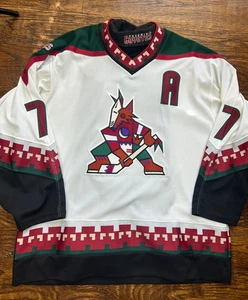VTG 90s CCM Keith Tkachuk #7 Phoenix Coyotes Authentic NHL Hockey Jersey Sz L - Picture 1 of 19