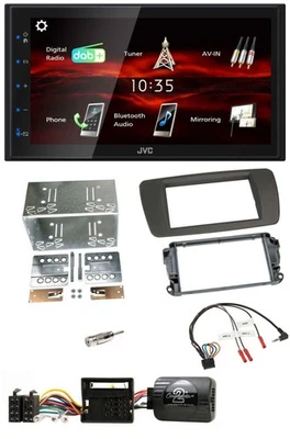 JVC USB Bluetooth Lenkrad DAB 2DIN Autoradio für Seat Ibiza ab 08 tuam-grey - Bild 1 von 4