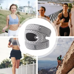 Knee Brace Support Patella Stabilizing Compression Straps Gray Color M Size - Picture 1 of 5