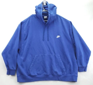Nike Hoodie Sweatshirt Mens 4XL Blue Sportswear Club Fleece Pullover BV2654-480 - Picture 1 of 11