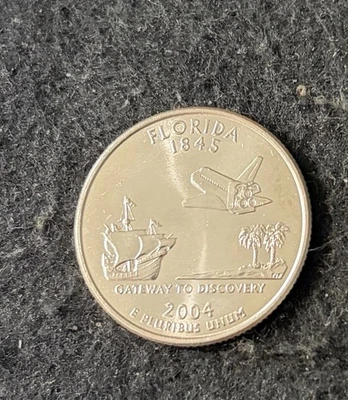 2004 D Florida  State Quarter Circulated Free Shipping - Image 1 of 2