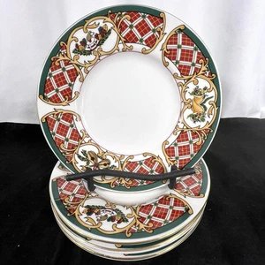 Gibson Housewares Windsor 4er Set Weihnachten 6" Teller Schaukelpferd - Bild 1 von 9