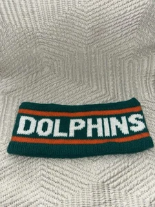 Vintage 1990s Miami Dolphins Head Band Ear Warmer Winter Hat - Picture 1 of 6