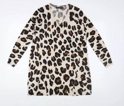 Marks and Spencer Women's Animal Print Knit Dress Size 6 - Image 1 of 4