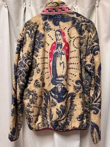KAPITAL Damask Virgin Mary Fleece Zip Up Blouson Beige Size:5 New - Picture 1 of 6