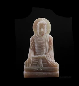 Buddha Amulett Steinfigur geschnitzt Handarbeit Indien selten 11B - Bild 1 von 1