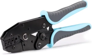 Crimping Tool for Non-Insulated Open Barrel Terminals & Receptacles - Ratcheting - Picture 1 of 12