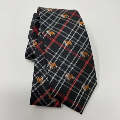Lauren Ralph Lauren Boys Kids Neck Tie Bulldogs Silk Blend Black/Red/White - Image 1 of 4