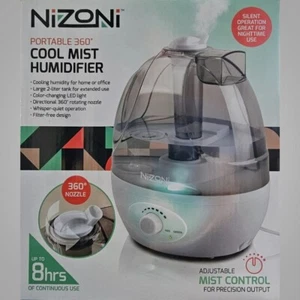 NIZONI Tragbarer 360° Cool Mist Luftbefeuchter Filterfrei Hält bis zu 8 Stunden - Bild 1 von 4