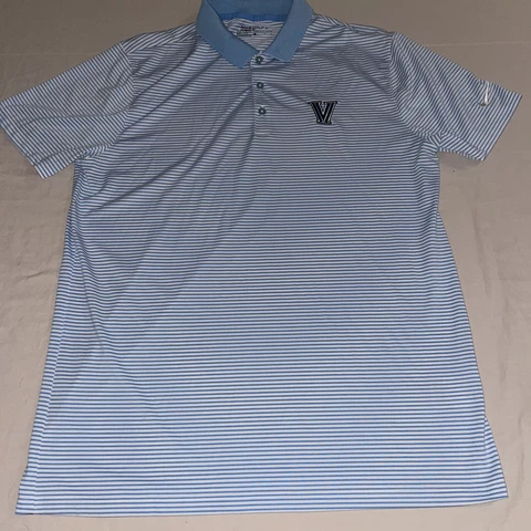 Nike Villanova Wildcats Polo Shirt Mens Large Standard Fit Blue S/S Golf NWOT! Cover