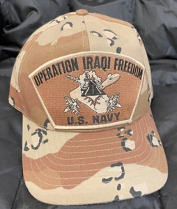 Operation Iraqi Freedom Mens Hat CAMO Navy Military Snapback USA by Eagle Crest - Picture 1 of 6