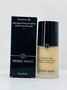 GIORGIO ARMANI #3 Luminous Silk Perfect Glow Flawless Foundation -1oz (NIB) - Picture 1 of 4
