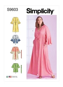 SIMPLICITY 9603 Misses CAFTAN & WRAP Pattern Sizes 18W-24W & 26W-32W PLUS SIZE - Picture 1 of 7