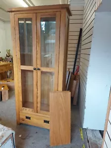 oak display cabinet Delivery Takes UPTO 7 to 10 DAYS - Picture 1 of 3