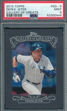 JET-BLACK PSA 9 MINT GALLERY GREATS JETER 2015 TOPPS GG-3 DEREK NYY GRADED TPHLC