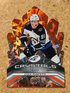 Cole Perfetti 2021-22 Upper Deck Ice Crystals Orange Rookie Parallel #54/99 Jets - Picture 1 of 1