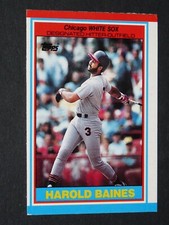 1989 TOPPS MINI BASEBALL CARD #2 HAROLD BAINES CHICAGO WHITE SOX