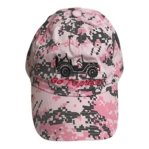 AE Jeep Girl Pink Camoflage Go Topless Cap Hat Adjustable Great Condition - Picture 1 of 6