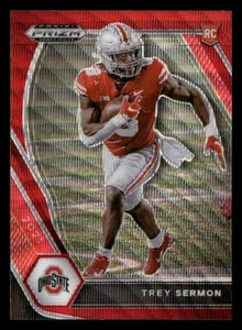 2021 Prizm Draft Picks Collegiate Trey Sermon #159 RUBY WAVE RC Ohio State - Picture 1 of 2