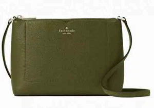 Bolso Bandolera Kate Spade Harlow Cartera de Cuero Verde Ejército WKR00058 NUEVO CON ETIQUETAS $279 FS Y - Imagen 1 de 5