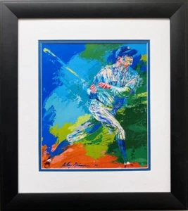 LeRoy Neiman "Babe Ruth" con cornice nuova stampa artistica New York Yankees MLB - Foto 1 di 3
