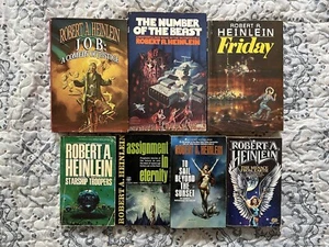 ROBERT A. HEINLEIN Vintage Lot of 7 Science Fiction Classics Friday Beast JOB - Imagen 1 de 3