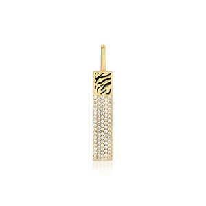 Ania Haie Tiger Bar Charm Gold-Plated Sterling Silver