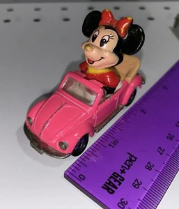 Tomy Disney Minnie Mouse PINK Volkswagen Beetle Bug Convertible Tomy - Picture 1 of 8