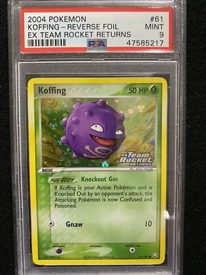 2004 Pokemon EX Team Rocket Returns Koffing Reverse Foil 61/109 PSA 9 Mint - Image 1 of 2