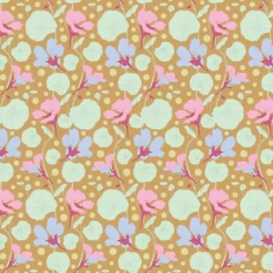 Quilting Patchwork Fabric TILDA Gardenlife Nasturtium Mustard 50x55cm FQ - Picture 1 of 5