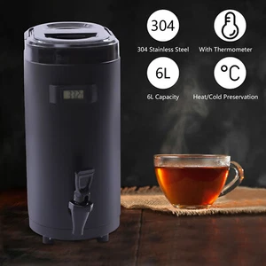 10L Oval Cold Hot Beverage Drink Dispenser Tea Punch Bar Juice Water Dispenser - Picture 1 of 12