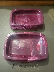 2 piatti sapone viola rettangolari - Foto 1 di 10