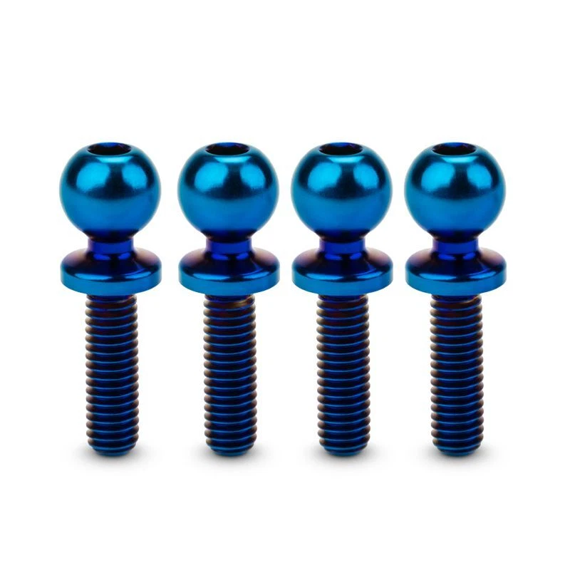 Jconcepts 5.5 x 10mm Titanium Ball-Stud Blue 4pc B7 B6 T6 SC6 DR10 SR10 51341 - Image 1 of 1