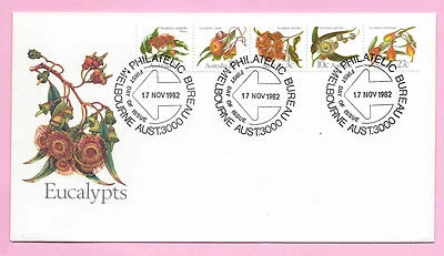 AUSTRALIA - FDC 1982 - EUCALYPTS Flower Blossom Fdi MELBOURNE Philatelic - Image 1 of 2