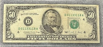 1988 Cleveland $50 Bill 50BL11 - Image 1 of 4