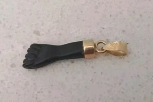18k 750 Gold Mano Figa Hand Faust Anhänger - Bild 1 von 7