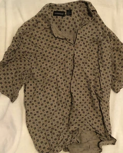 Vintage Expressions Women’s Brown Shirt XL Sh4 - Picture 1 of 3