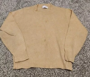 Vintage McGregor Sweater Mens M Shetland Wool Tan 60s 70s Retro Golf - Picture 1 of 5