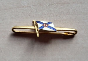Broche Bandera Náutica Vintage Stoomvaart-Maatschappij Amsterdam Nederland - Imagen 1 de 3