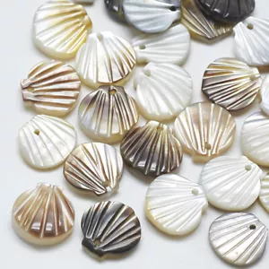20 piezas Dijes Cáscara Labial Negro Cáscara Colgantes Hágalo usted mismo Fabricación de Joyería 9,5 ~ 10,5 mm - Imagen 1 de 2
