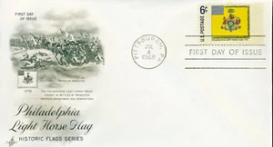 USA FDC #1351  6¢ Light Horse Flag 1968 Historic Flag Series ARTCRAFT Cachet - Picture 1 of 1